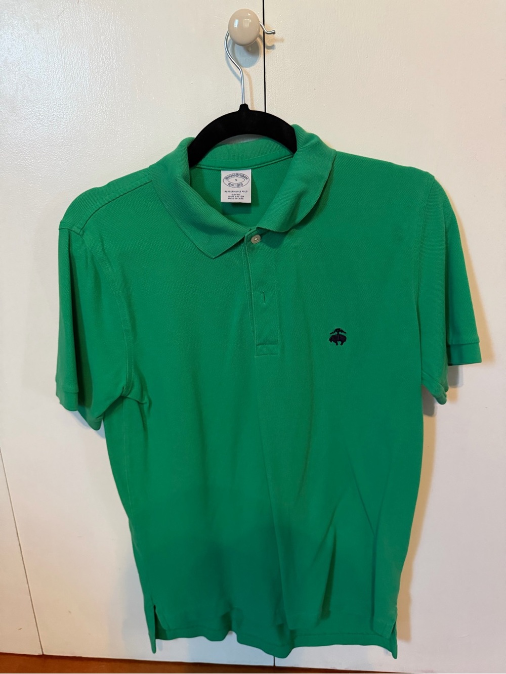 Brooks Brothers Green Short-Sleeve Polo